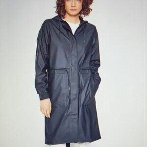 NWT RAINS string parka unisex navy Size Large